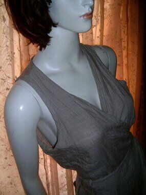 Gap Vintage Rare Linen Maxi Wrap Dress and Denim Vintage Cropped Vest S